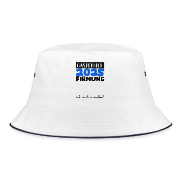 Confirmation 2025 Guest Book Gift Girls Boys - Bucket Hat - white/navy - Front