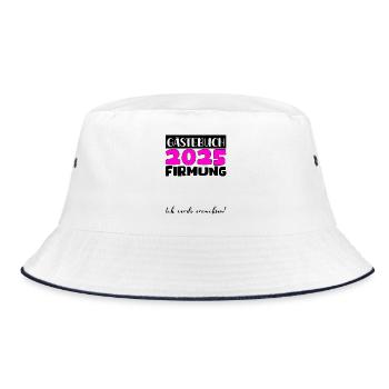 Confirmation 2025 Guest Book Gift Girls Boys - Bucket Hat - white/navy - Front