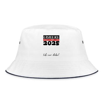 Communion 2025 Guest Book Gift Girls Boys - Bucket Hat - white/navy - Front