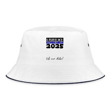 Communion 2025 Guest Book Gift Girls Boys - Bucket Hat - white/navy - Front