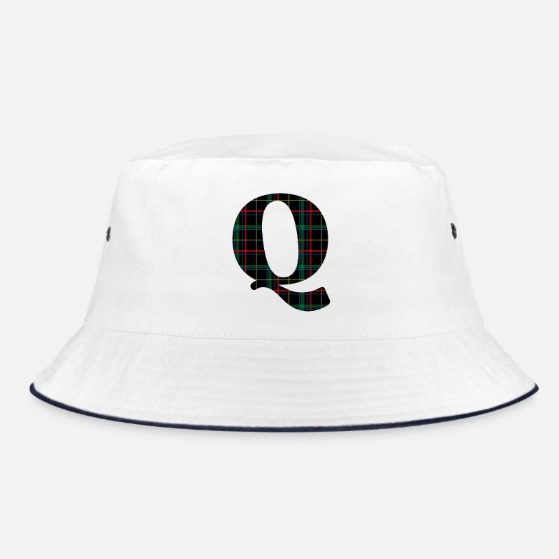 Schottisches Schottenkaro mit Monogramm q Bucket Hat