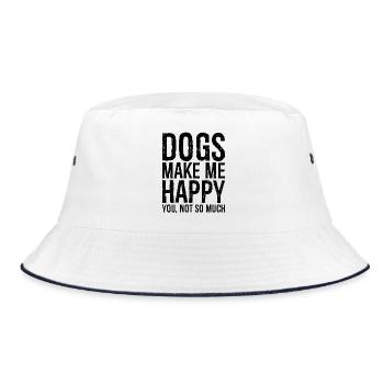 les chiens me rendent heureux, toi pas tellement - Bob - blanc/marine - Devant