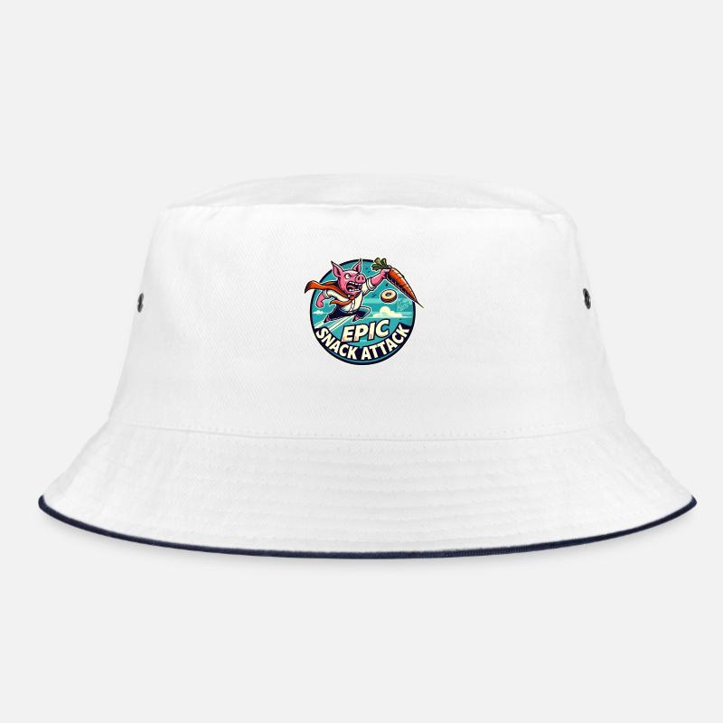 Epic Snack Attack: Carrot Pig Bucket Hat