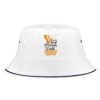 Saxophone I'm That Crazy Saxophone - Bucket Hat - Weiß/Navy - Vorne