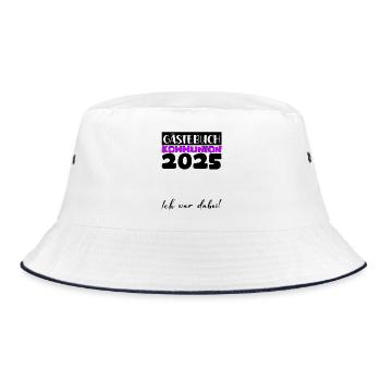 Communion 2025 Guest Book Gift Girls Boys - Bucket Hat - white/navy - Front