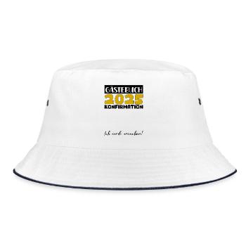 Confirmation 2025 Guestbook Decoration Girls Boys - Bucket Hat - white/navy - Front