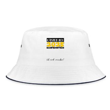 Confirmation 2025 Guestbook Decoration Girls Boys - Bucket Hat - white/navy - Front