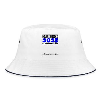 Confirmation 2025 Guestbook Decoration Girls Boys - Bucket Hat - white/navy - Front