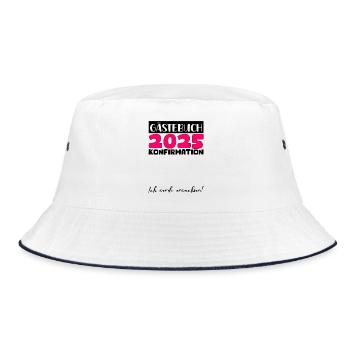 Confirmation 2025 Guestbook Decoration Girls Boys - Bucket Hat - white/navy - Front