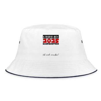 Confirmation 2025 Guestbook Decoration Girls Boys - Bucket Hat - white/navy - Front