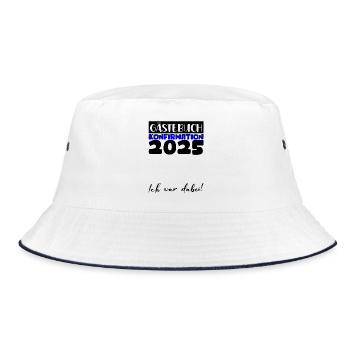 Confirmation 2025 Guest Book Decoration Girls Boys - Bucket Hat - white/navy - Front