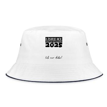 Confirmation 2025 Guest Book Decoration Girls Boys - Bucket Hat - white/navy - Front