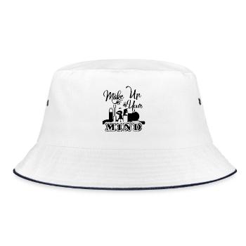 Makeup Artist Makeup your Mind - Bucket Hat - white/navy - Front