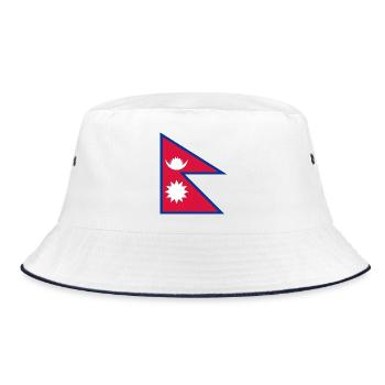 Nepal - Bucket Hat - white/navy - Front