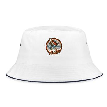 Hoverboarding is timeless fun - Bucket Hat - white/navy - Front