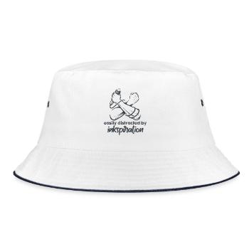 Poetry Slam Ink Stimulation Slam Poetry - Bucket Hat - white/navy - Front