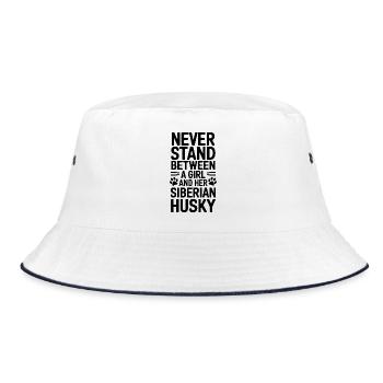 Siberian Husky Saying Siberian Huskies Gift - Bucket Hat - white/navy - Front