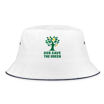 Earth Day - God Save the Green - Bucket Hat - white/navy - Front