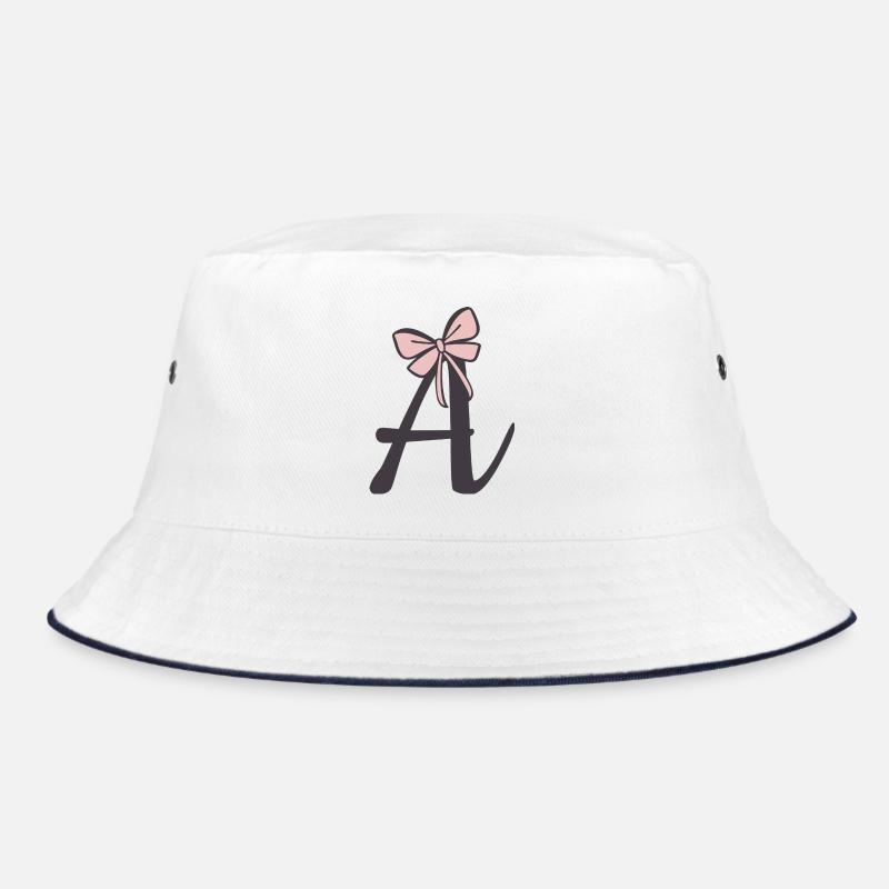 Initial letter A ribbon Bucket Hat