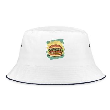 Burger Rétro - Bob - blanc/marine - Devant
