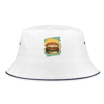 Burger Rétro - Bob - blanc/marine - Devant