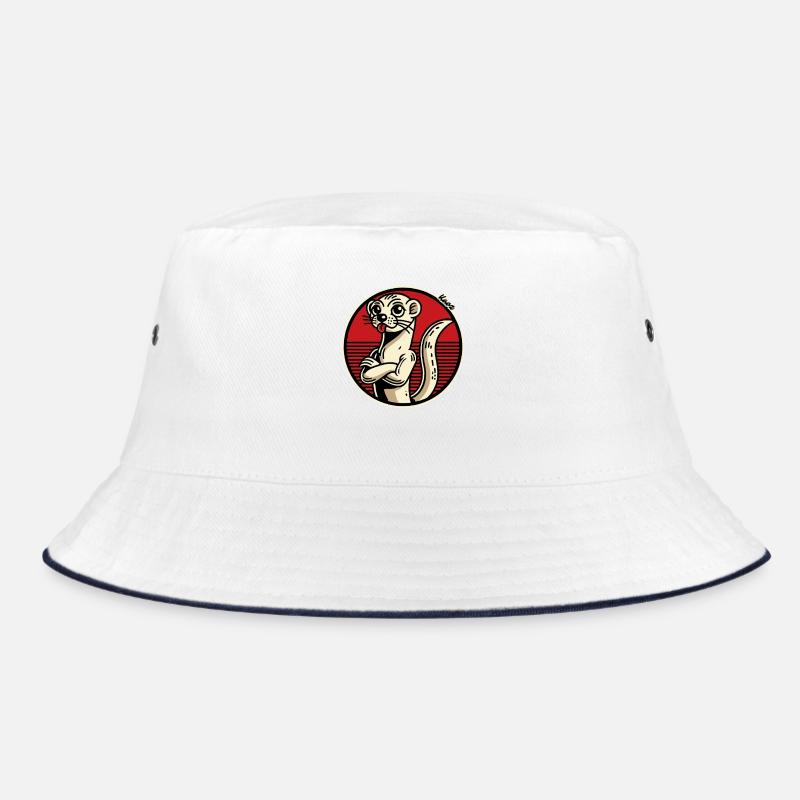 Freches Wiesel streckt Zunge raus Bucket Hat