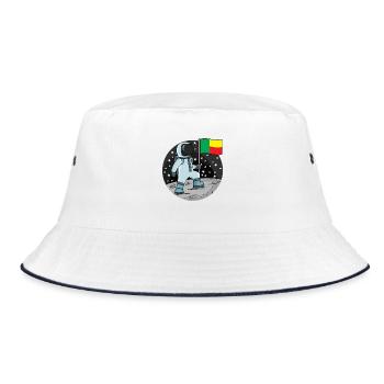 Astronaut Flag Benin - Bucket Hat - white/navy - Front