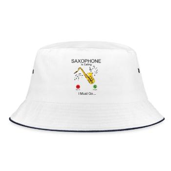Saxophones Phone Display Saxophones - Bucket Hat - white/navy - Front