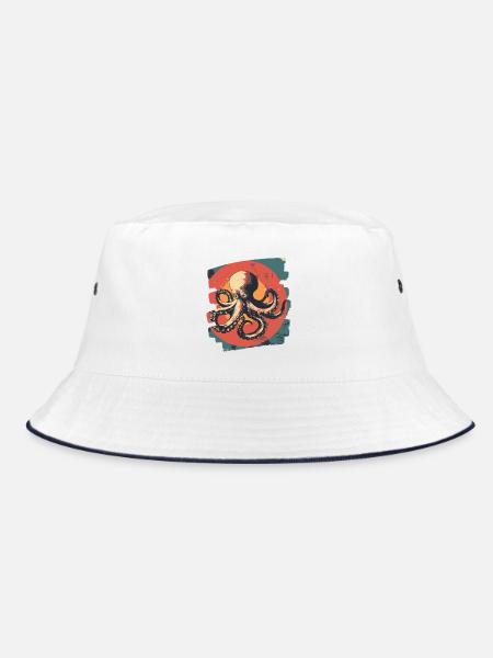 Octopus Octopus - Bucket Hat - white/navy - Front