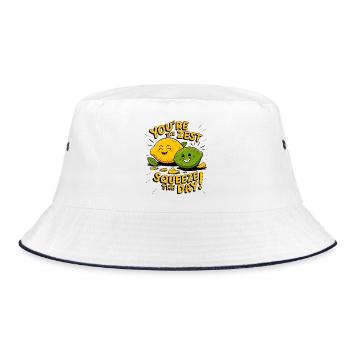 Vous êtes le zeste | Pressez la chemise de jour - Bob - blanc/marine - Devant