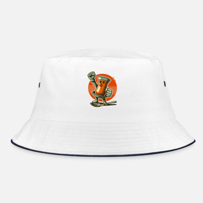 Faust hoch! Kämpferischer Çay Tee mit Löffel Bucket Hat