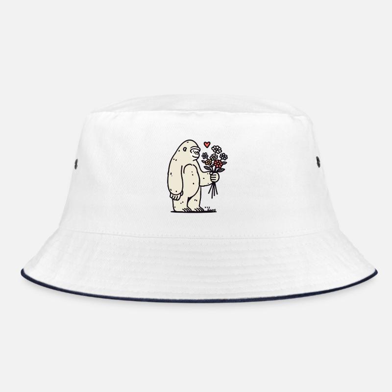 Sanfter Gorilla mit Blumenstrauß Bucket Hat
