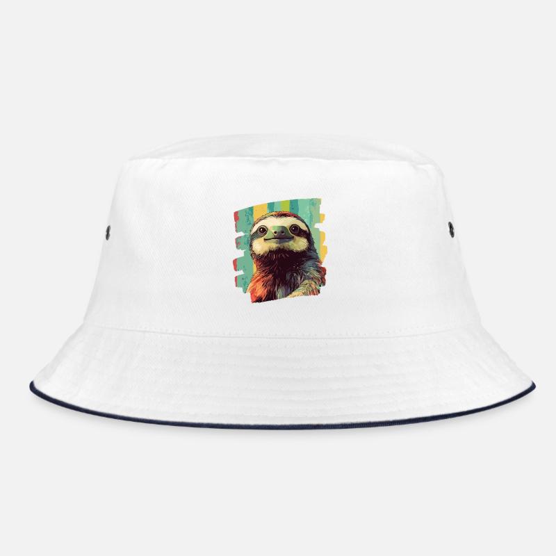 Sloth Retro Bucket Hat