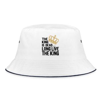 The King is Dead long live the King - Bucket Hat - white/navy - Front