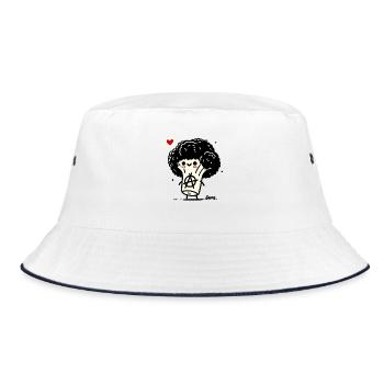 drôle de légume anarcho brocoli punk - Bob - blanc/marine - Devant