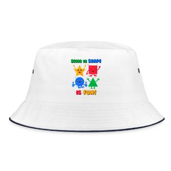 Funny Shapes (Kawaii) - Bucket Hat - white/navy - Front