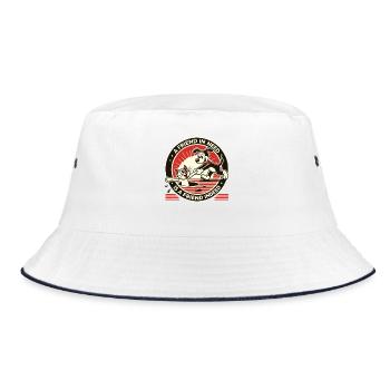 Help, rescue and be friends – dog & cat - Bucket Hat - white/navy - Front