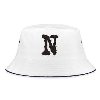 N - Bucket Hat - white/navy - Front