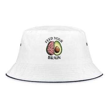 Nourrissez votre cerveau avocat illustration - Bob - blanc/marine - Devant