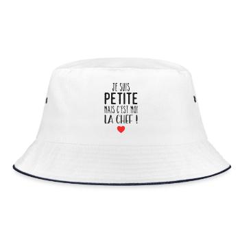 Je suis petite mais c'est moi la chef - Bob - blanc/marine - Devant