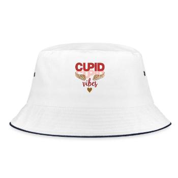 Romantisches Valentinstag Liebe & Valentinstag - Bucket Hat - Weiß/Navy - Vorne