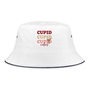 Romantisches Valentinstag Liebe & Valentinstag - Bucket Hat - Weiß/Navy - Vorne