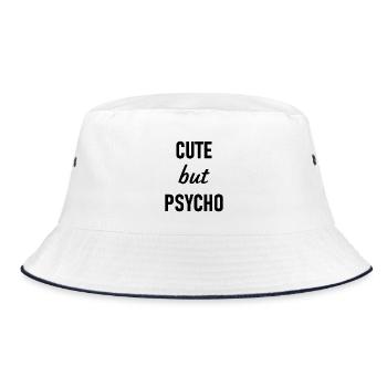 Mignon mais psychopathe - Mignon mais fou - Mignon - Bob - blanc/marine - Devant