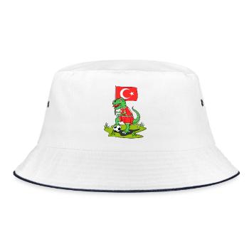 Drapeau de Turquie Dinosaure Rex Football - Bob - blanc/marine - Devant