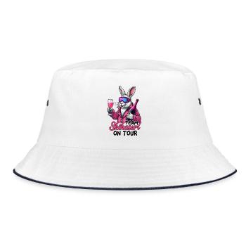 Team Ski Haserl On Tour Après Ski - Bucket Hat - white/navy - Front