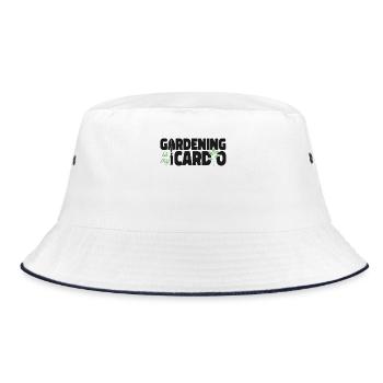 Plant Lover Gardening Gardening Is - Bucket Hat - Weiß/Navy - Vorne