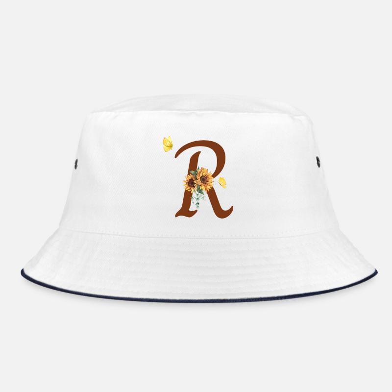 Buchstabe r Sonnenblume Schmetterling Bucket Hat