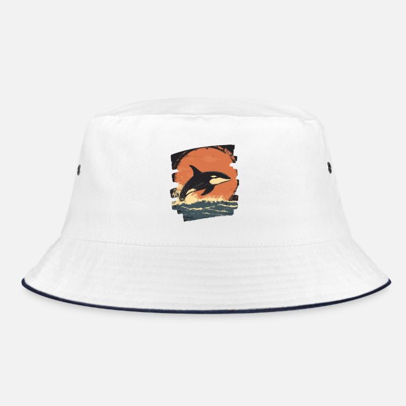 Orca - Bucket Hat - Weiß/Navy