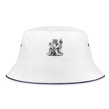 Mole Majesty the King of the Garden - Bucket Hat - white/navy - Front