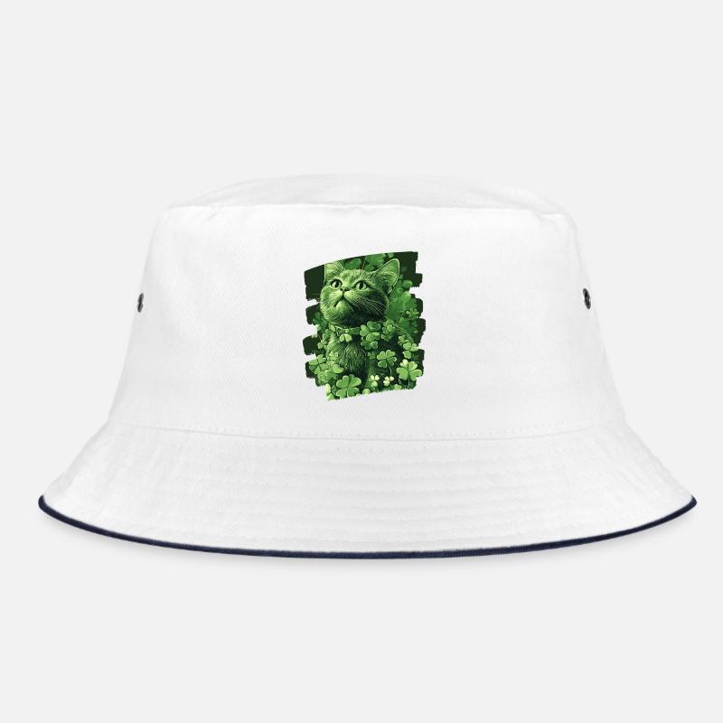 St Patricks day Katze Bucket Hat